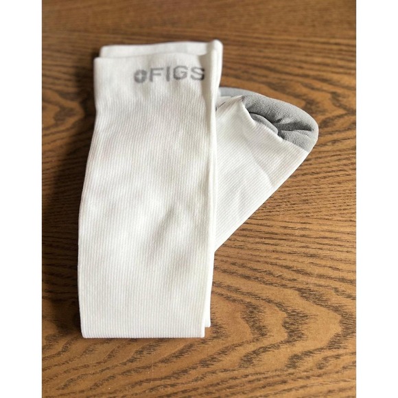 Figs Scrubs Accessories - FIGS Compression Socks White 100% Awesome Large NWOT